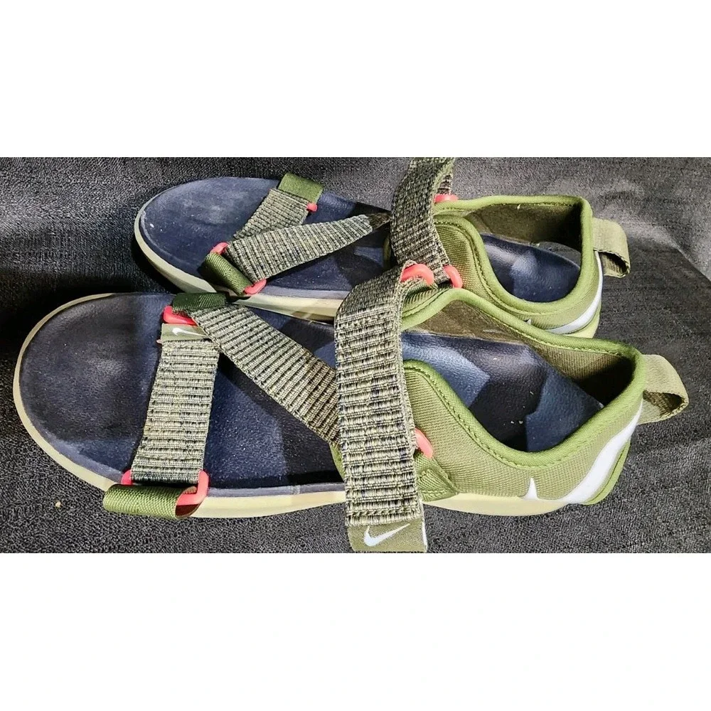 MEN`S‎ NIKE VISTA SANDAL NA SIZE 11  BOUROUGH Olive GREEN/GRAY EUC
